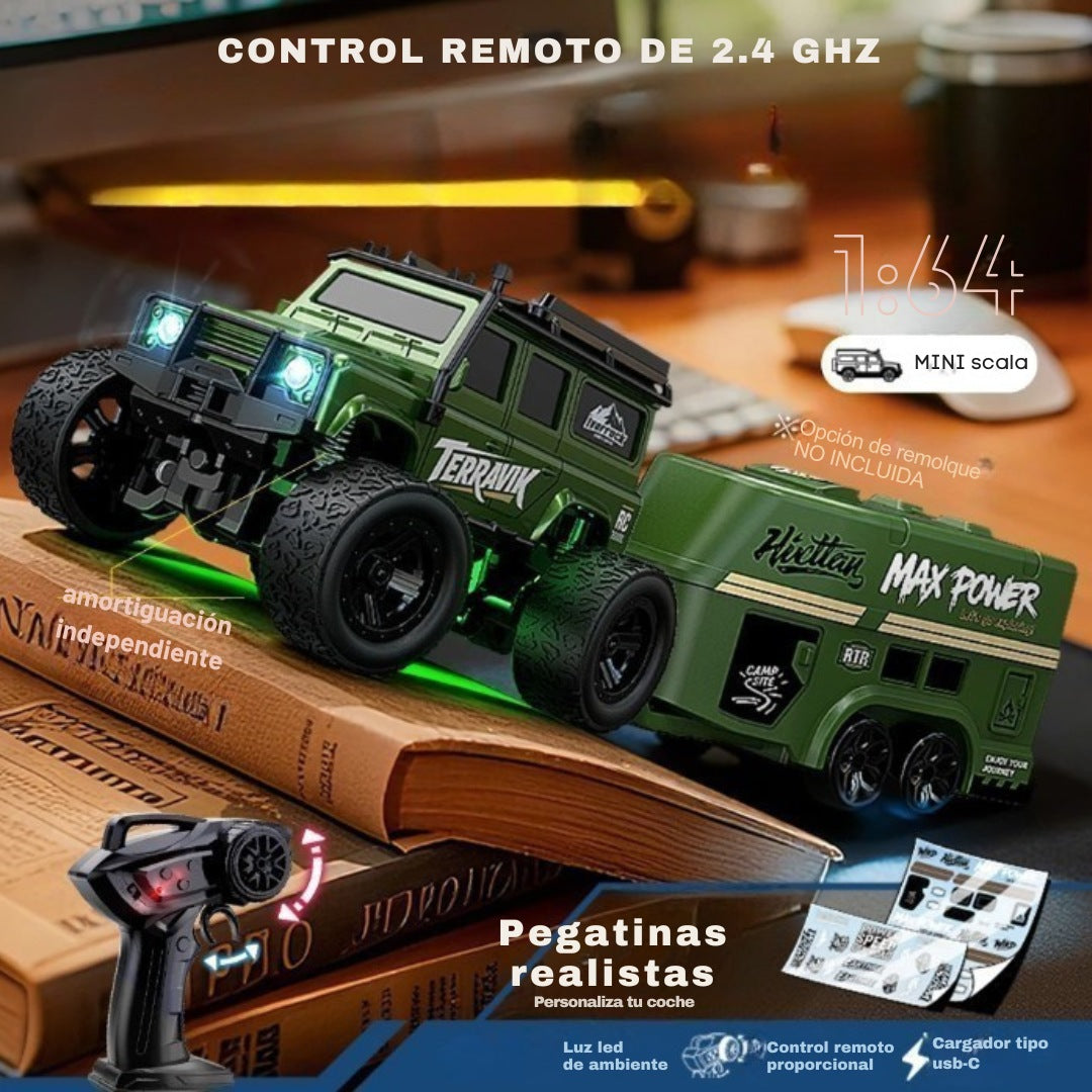 Mini Coche Todoterreno RC 1/64