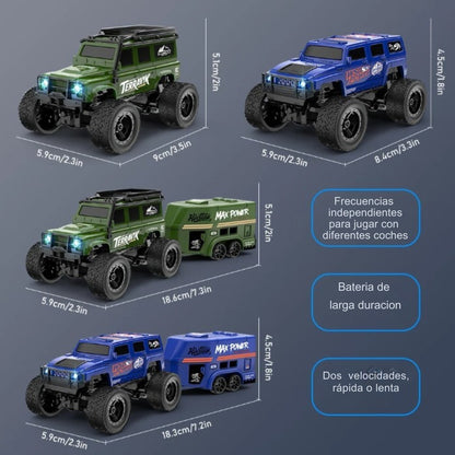 Mini Coche Todoterreno RC 1/64